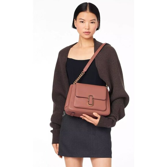 Marc Jacobs The J Marc Chain Mini Satchel Bag Brown - Picture 16 of 16